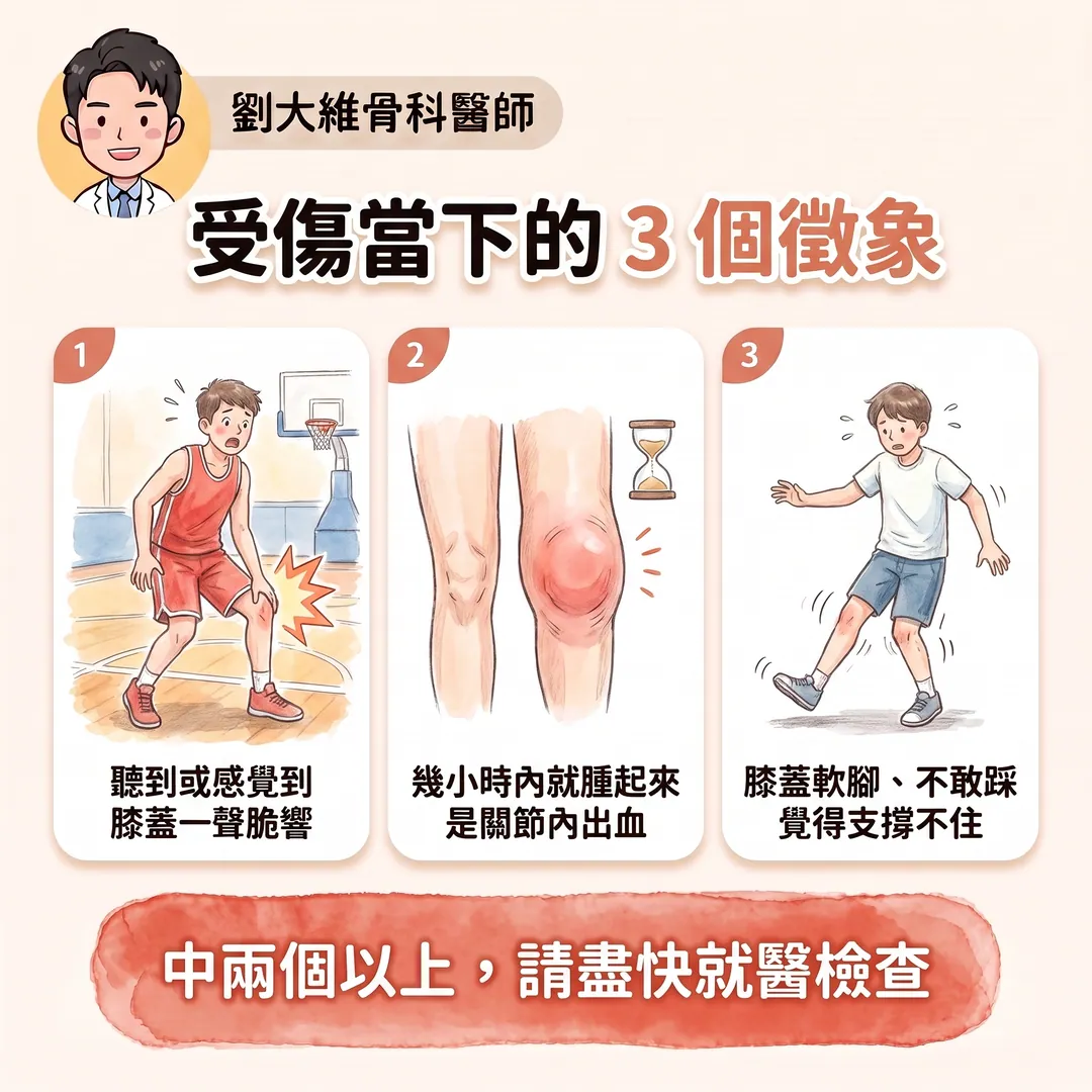 膝蓋「啪」一聲就腫起來？前十字韌帶撕裂：為什麼會受傷、什麼人需要開刀 衛教圖 5