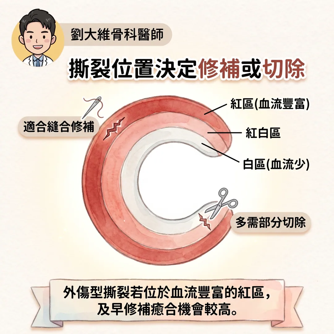 半月板損傷是不是一定要開刀？搞懂「外傷型」與「退化型」，治療選擇大不同 衛教圖 3