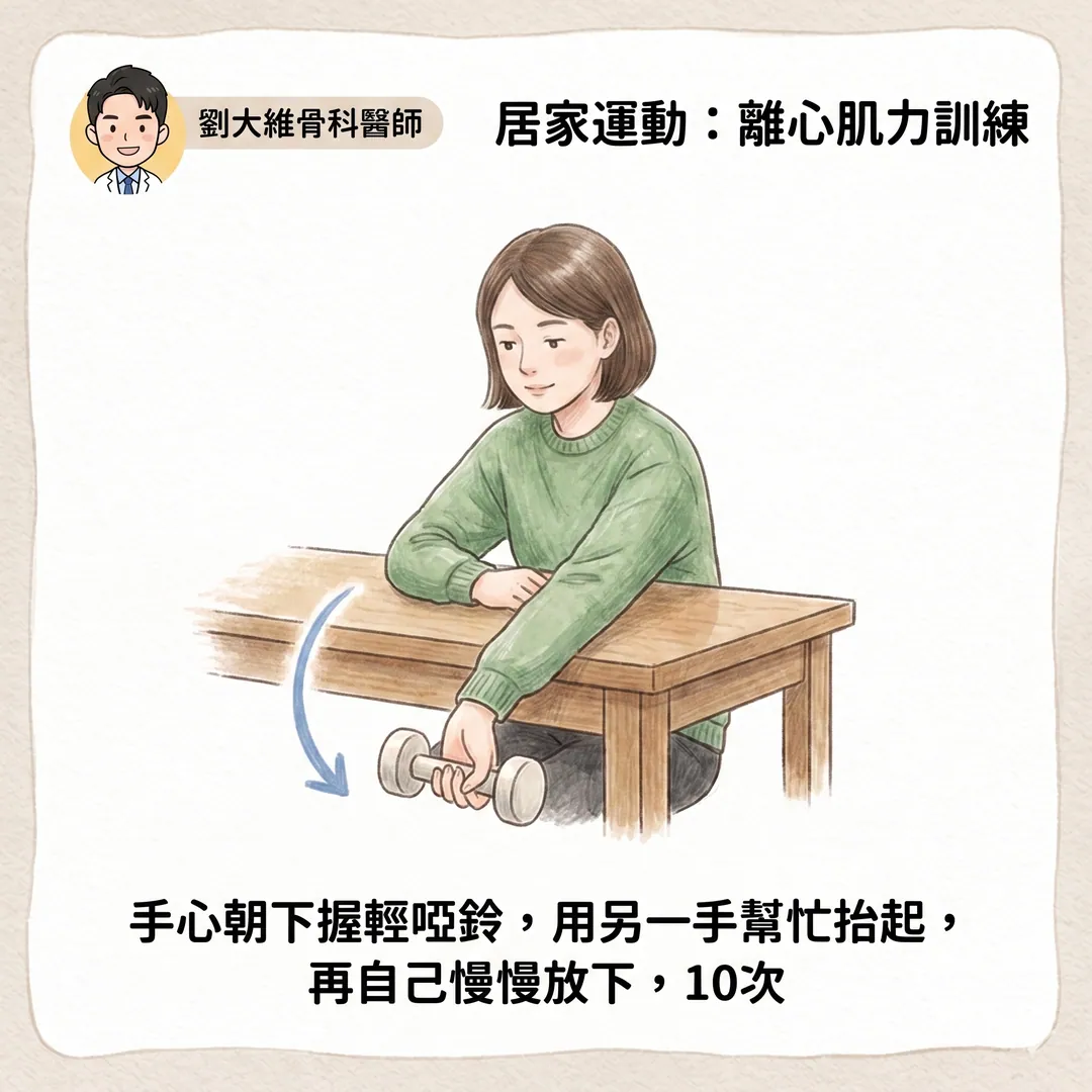 手肘外側一用力就痛？認識「網球肘」與居家保養 衛教圖 7
