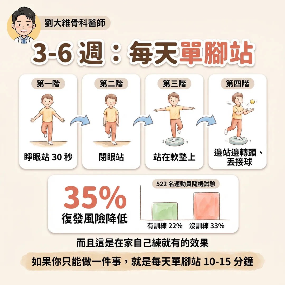 腳踝韌帶撕裂後怎麼復健？急性期、復健期，還有 PRP 到底什麼時候該打 衛教圖 7