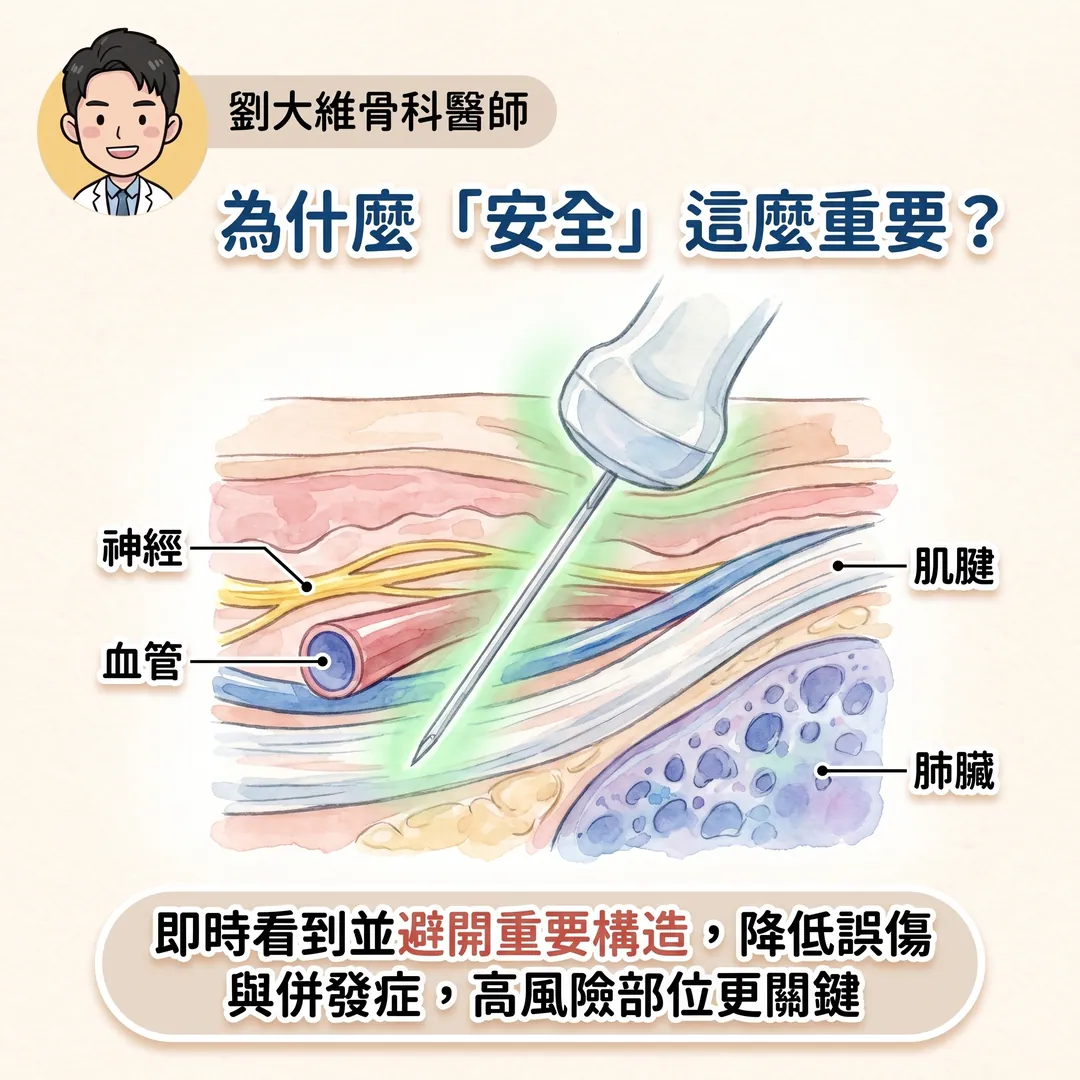 為什麼疼痛治療要用「超音波導引注射」？骨科醫師告訴你關鍵差別 衛教圖 6