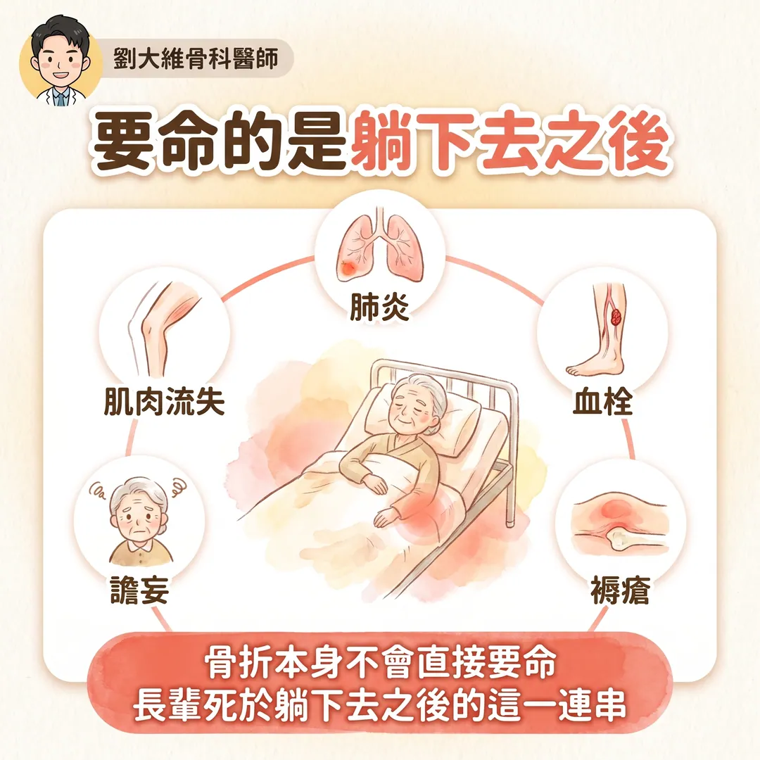 髖關節骨折：老年人殺手 衛教圖 2